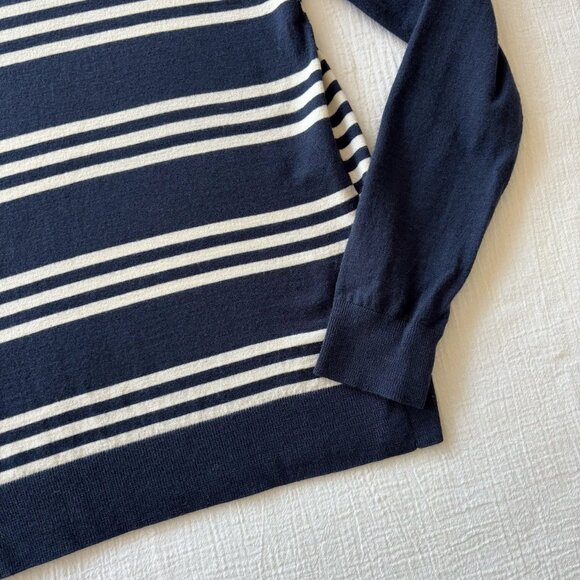 Theory wool sweater striped white blue - Picture 6 of 9